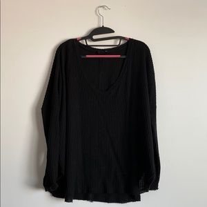 Urban outfitter black waffle knit